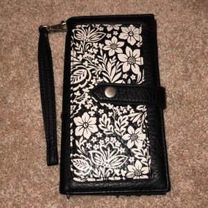 Black and white wallet